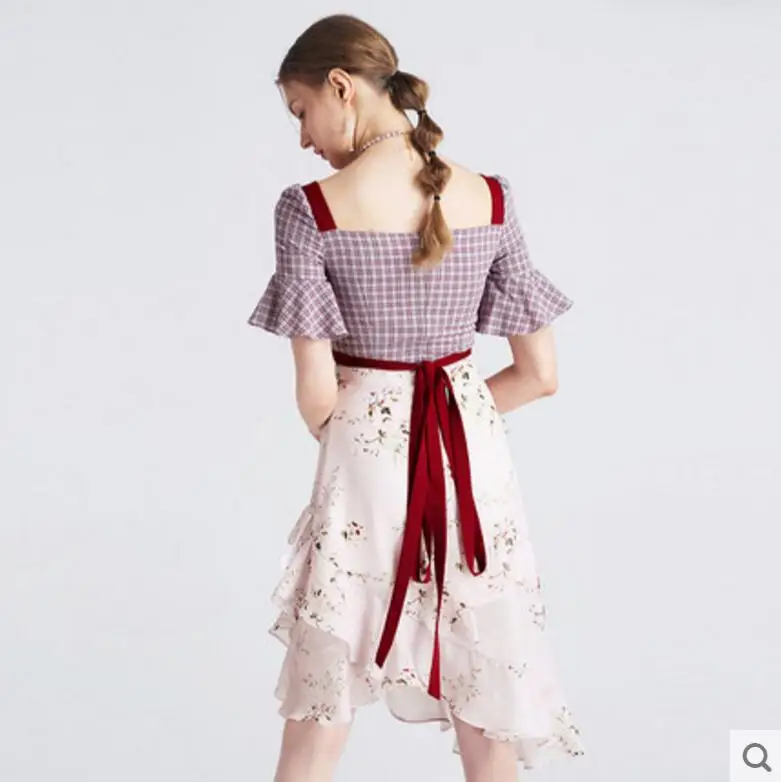 Платья новые летние вечерние женские с квадратным воротником Prairie шикарное