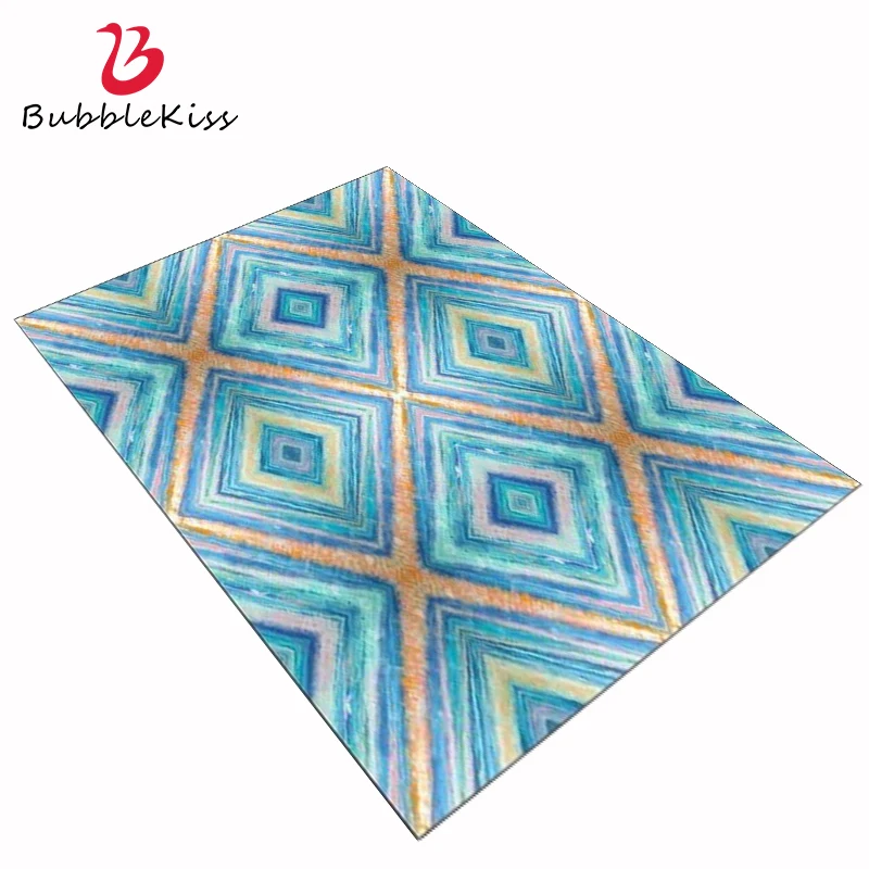 

Bubble Kiss Blue Geometry Pattern Carpets For Living Room Modern Nordic Style Large Area Rugs Home Anti-Slip Floor Mat Decor