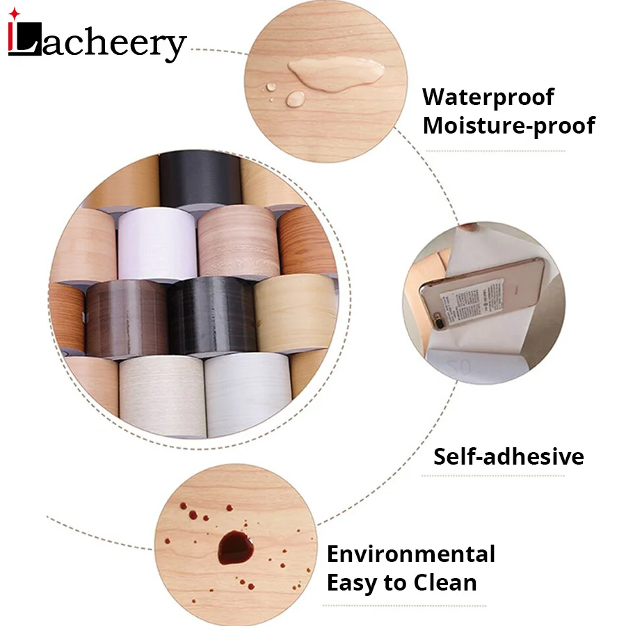 

5M/10M PVC Waterproof Waist Line Wood Marble Self Adhesive Skirting Line Wallpaper Living Room Decor Vinyl Border Wall Stickers