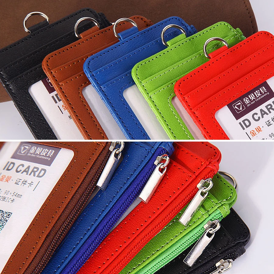 Lanyards держатель для удостоверения кожаный чехол личности паспорта мужской и