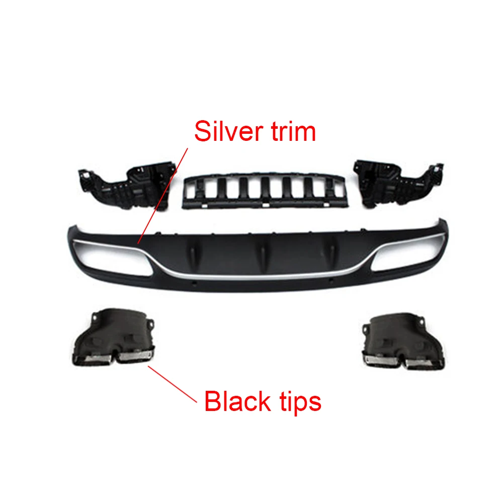 Диффузор заднего бампера для Mercedes Benz W204 спойлер 2 дверей C200 C300 C43 AMG 2014 - 2019 с