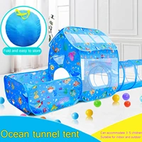 new kids play tent with tunnel and ball pit 3 in 1 playhouse toy childrens portable tents crawling tunnel baby outdoor game