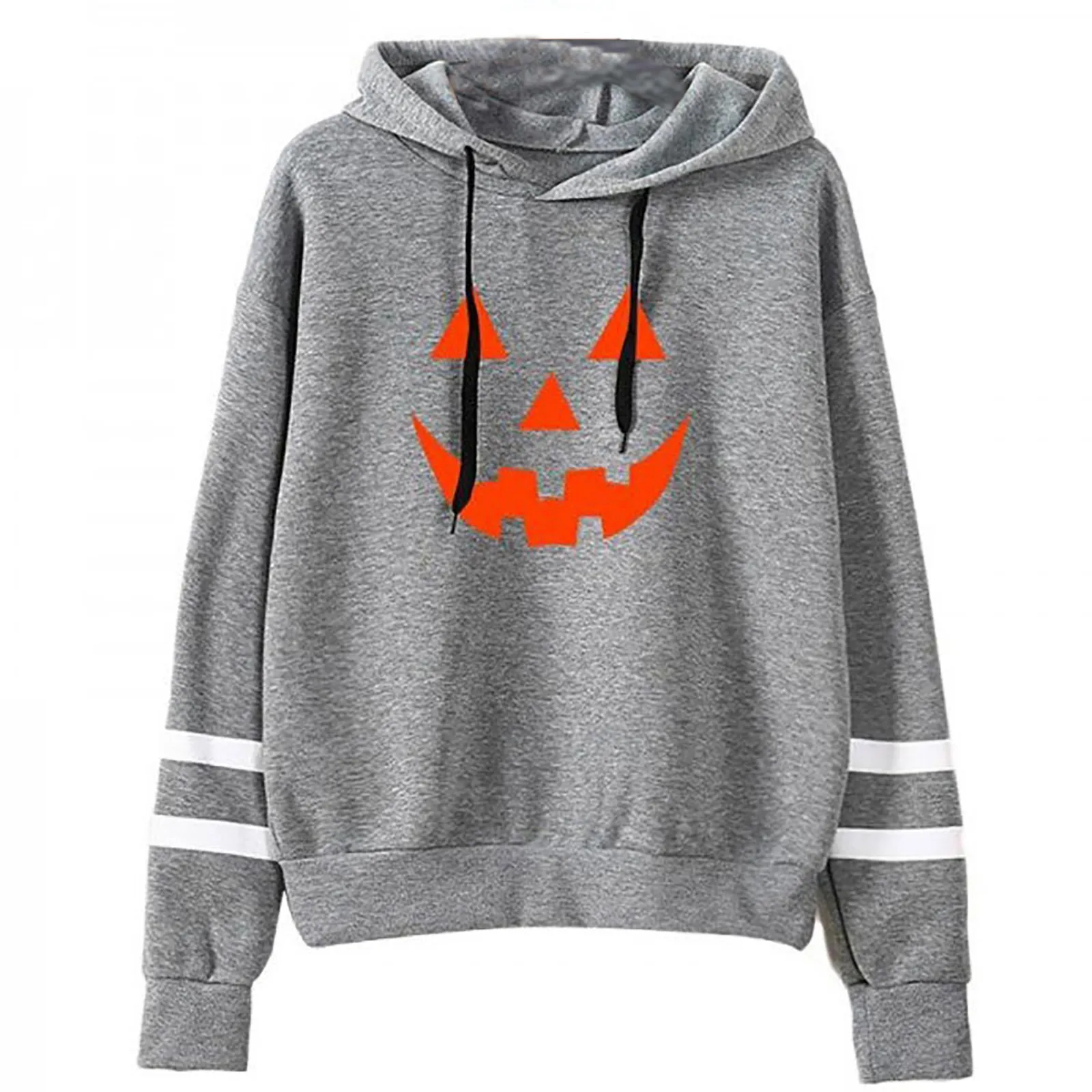 2021 Womens Autumn Halloween Sweatshirts Long Sleeve Pumpkin Drawstring Pocket Hoodie Tops Blouse Las Mujeres Sweetshirts