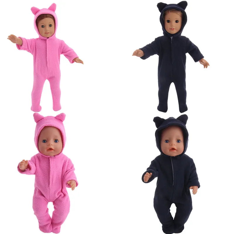 Кукольная Пижама с капюшоном семейная одежда для 18 дюймовых американских кукол и