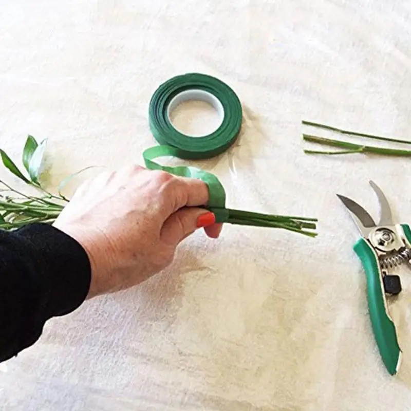 

12Mm Floral Stem Tape Corsages Buttonhole Artificial Florist Nylon Supplies Wrap Tapes Stamen Flower Green Flower X5S6