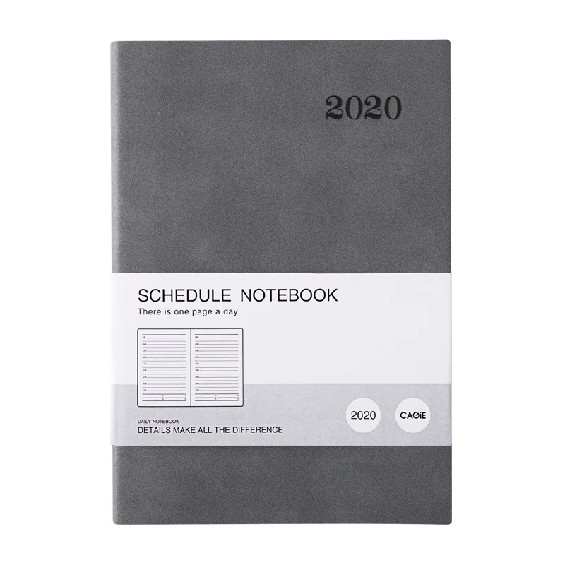 A4 Grey Agenda планировщик Органайзер A4 A5 A6 Дневник бизнес блокнот и дневник Еженедельный ежемесячный Блокнот Книга назад Школа Путешествия Руководство - Цвет: A4 Grey