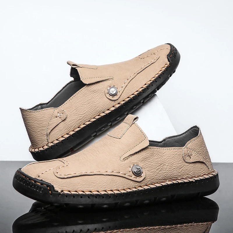 

New Men Loafers Luxury Genuine Leather Casual Shoes Male Fashion Design Handmade Men Shoes Comfortable And Soft Driving Shoes