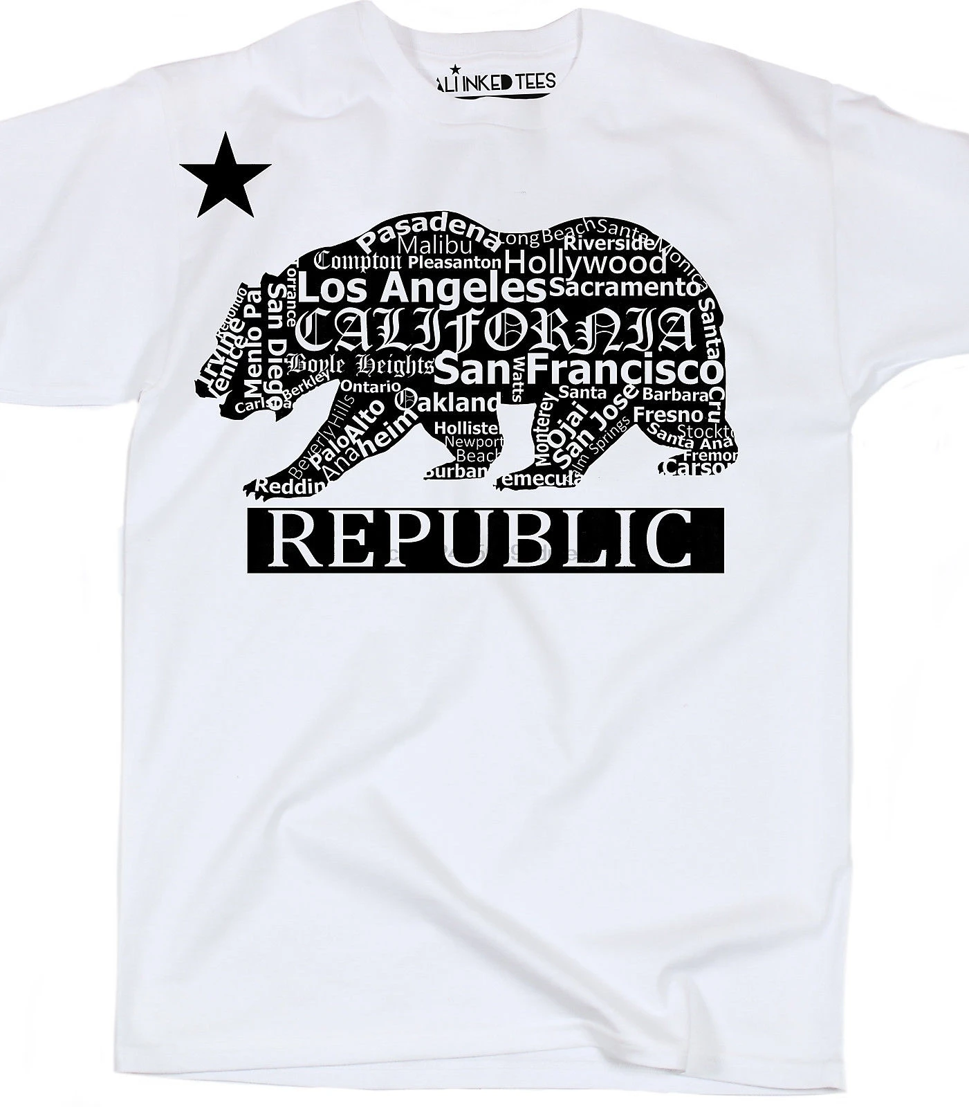 

New CALI Bear Shirt California Republic Mens T-shirts(2)