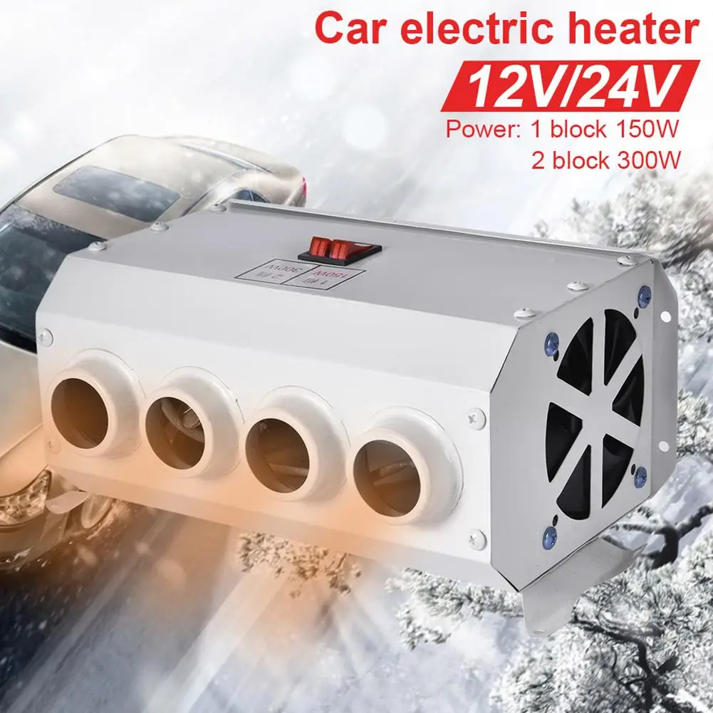 

Car Heater 4-hole Dual-control Electric Hand Warmer Car Electric Heating Defroster Defrosting Defogging Heater