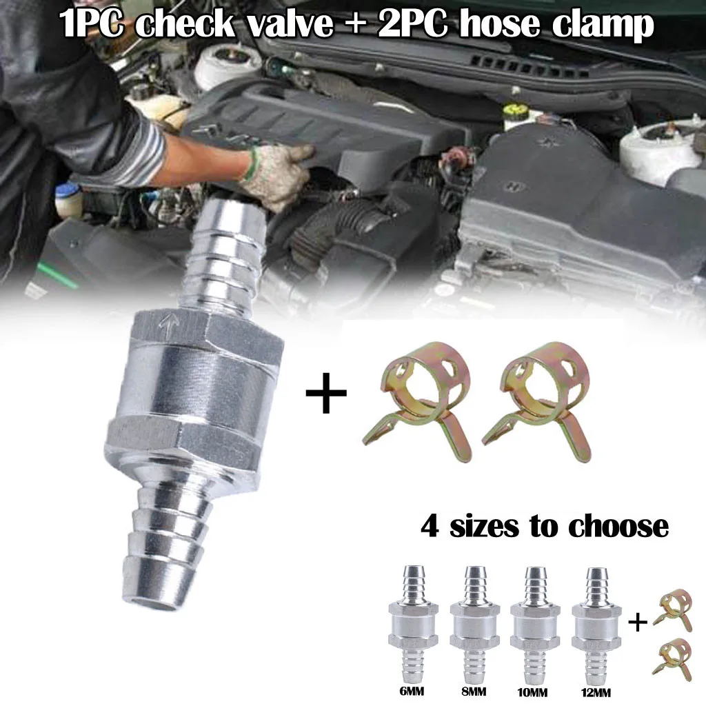 6 мм топливный невозвратный обратный клапан бензиновый дизельный алюминиевый