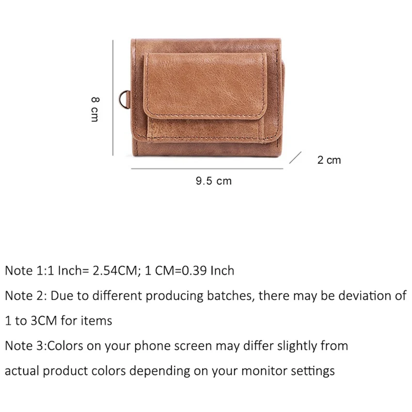 

JNKET New Women's Purse Cow Leather Wallet Three Folded Billfold Short Wallet Coins Purse Card Holder Wallet Notecase