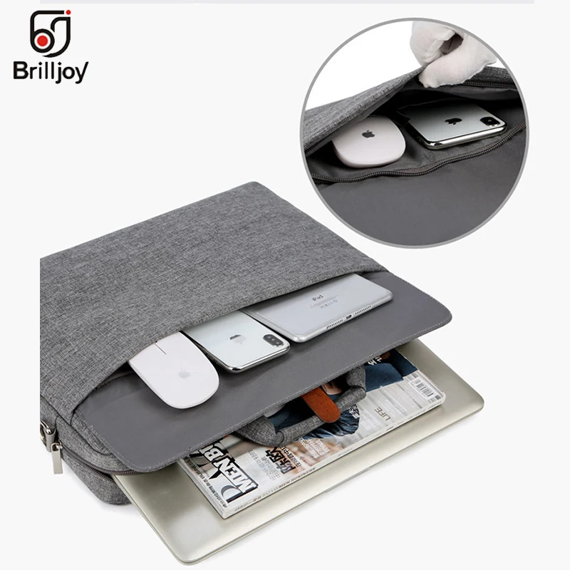 Brilljoy Waterproof Men Women 13 14 15 15.6 inch Laptop Briefcase Business Handbag for Men Large Capacity Messenger Shoulder Bag