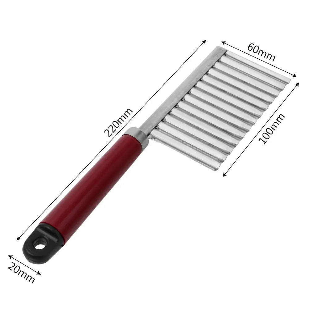 

Stainless Steel Vegetable Fruit Wavy Cutter Multi Potato Cucumber Cutting Slicer Knife Kitchen Cooking Tool Random Color