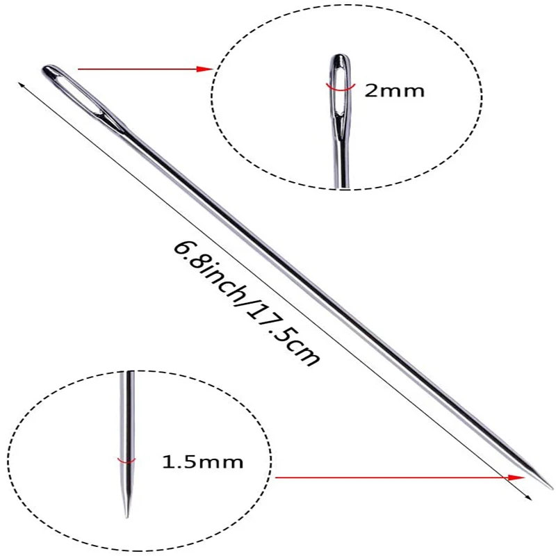 LMDZ швейные иглы большой глаз Швейные Вышивка ручные Набор длинные с Threader|Швейные