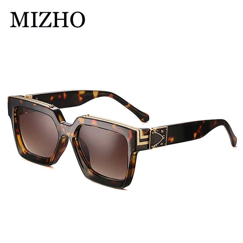 

MIZHO Fashion Silver Clebrity Small Square Sunglasses Men Vintage Classic Gradient Shield UV400 Women Brand Sunglasses Tinted