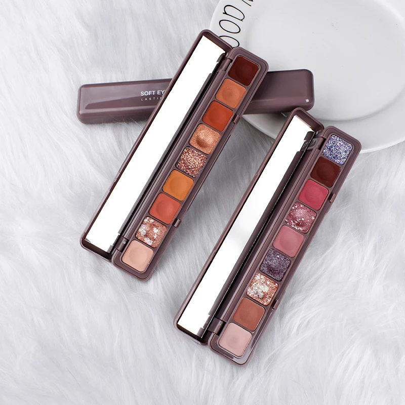 9 Цвета Модная палитра теней для век Матовый Блеск мерцающие тени Nude