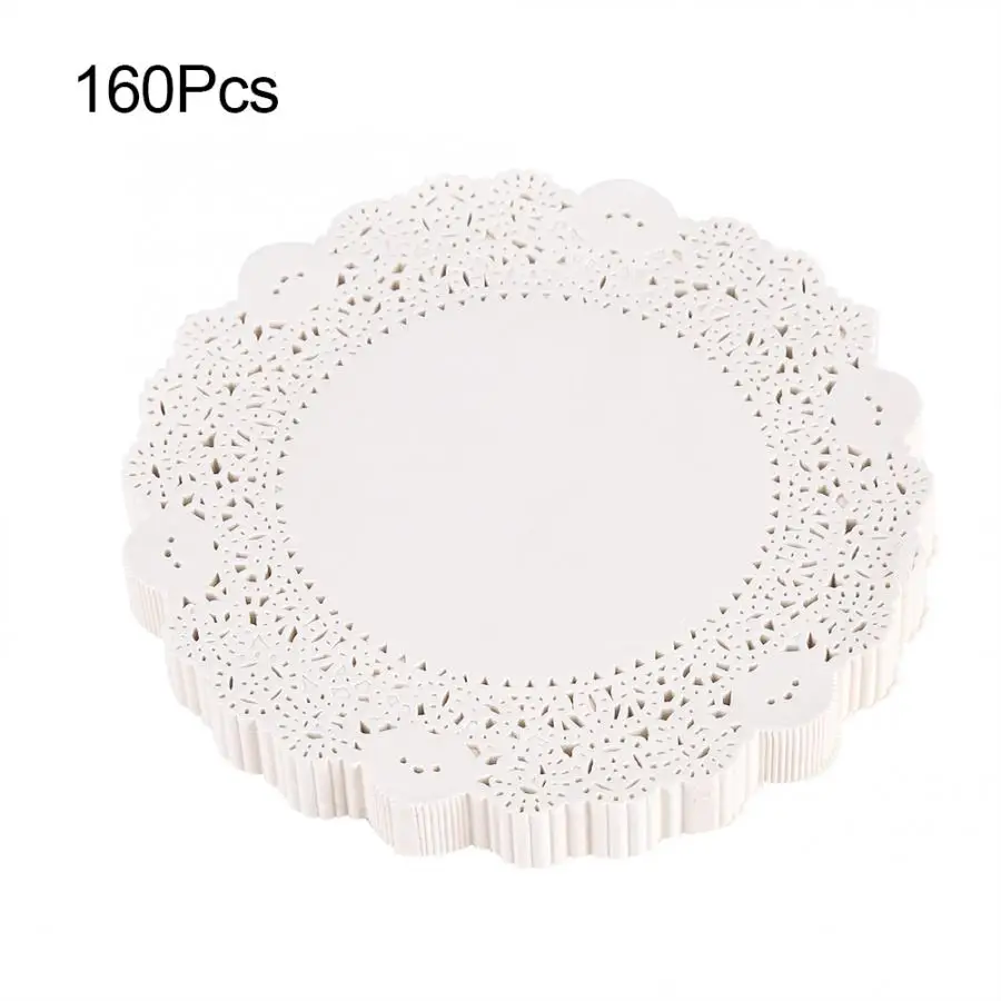 180 шт. кружевные бумажные салфетки блестящие декоративные для торта поделки