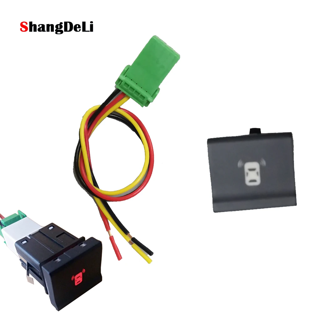 

Красный светодиодный переключатель для парковочного радара для VW Polo 6C 2014 2015 2016, аксессуары