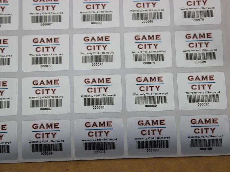 Custom Serial Numbers Printed Hologram Warranty Void Seal Sticker Tamper Proof Stickers Which Will Leave &quotVOID&quot | Канцтовары для