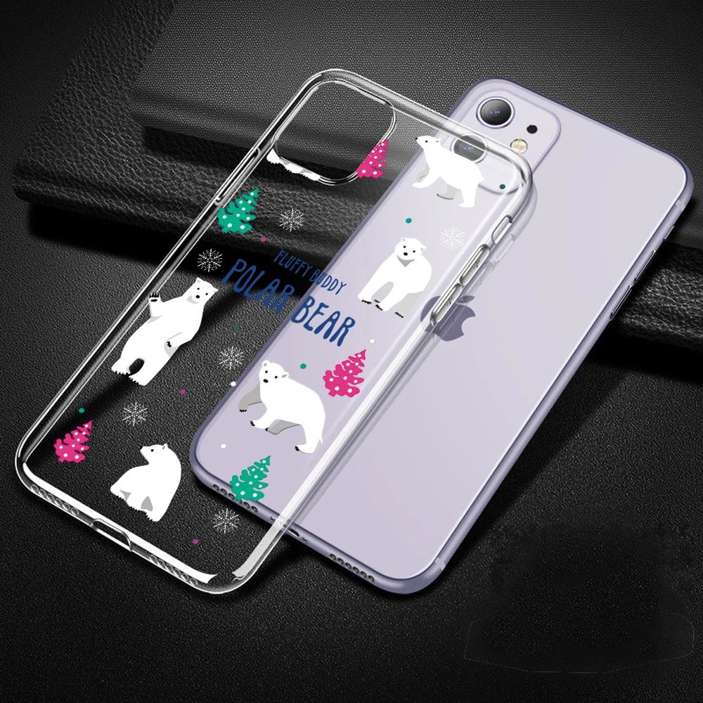 Снежный Мягкий силиконовый чехол для Apple iPhone 8 7 7Plus 6 6S Plus 5S SE 5C 4 чехол s iPhone X XS Max XR 11Pro Shell Рождество лучший