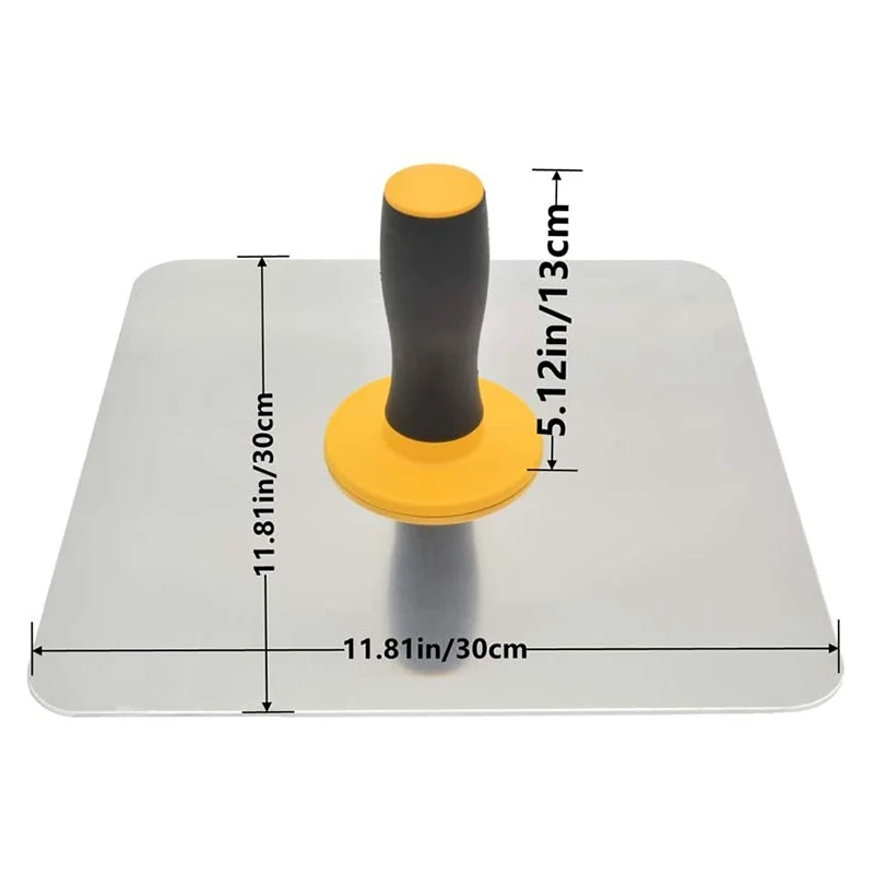 

Lightweight Premium Aluminum Plate Plastering Hawk Plastering Hand Board with Comfort Grip Handle 12 x 12-Inch,2 Pack