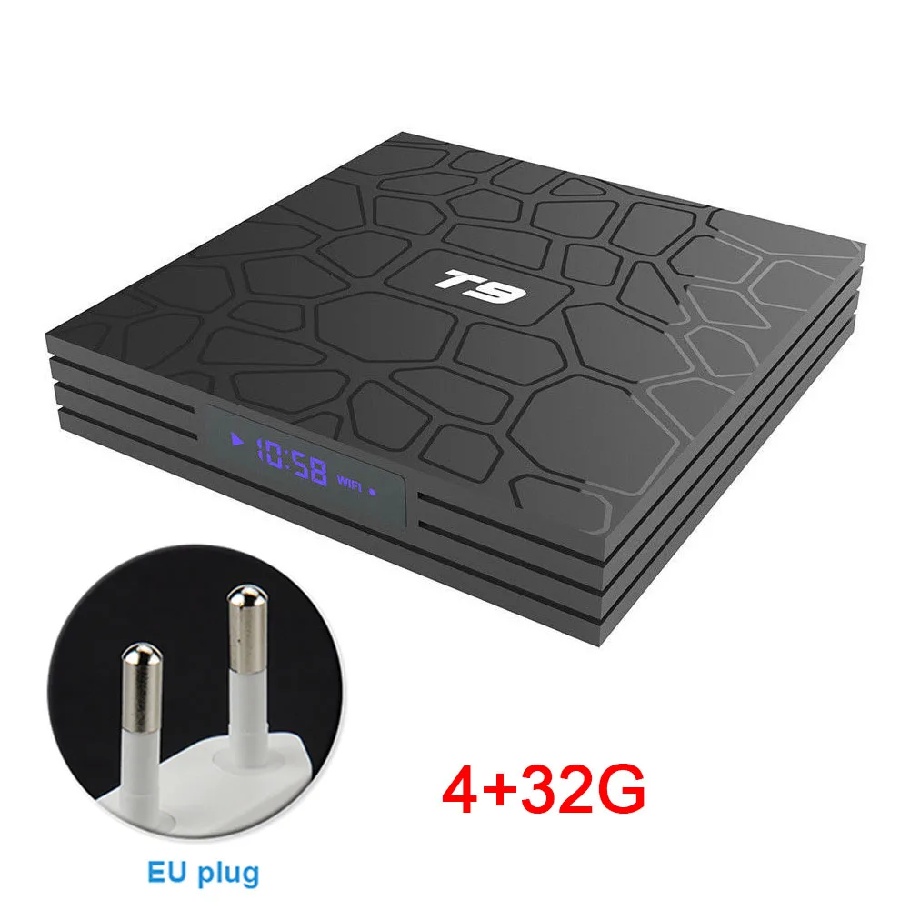 

T9 RK3328 Set Top Box Quad Core Media Player WIFI Smart Android 8.1 TV Receivers USB 3.0 Bluetooth HD