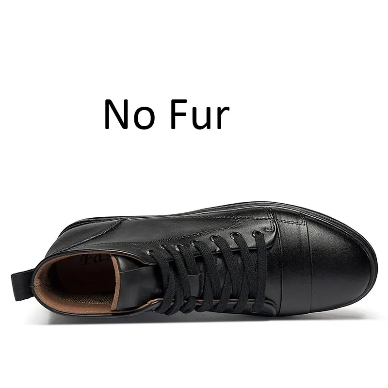 CLAXNEO мужская кожаная обувь дизайн повседневная мужские зимние ботинки плюш мех