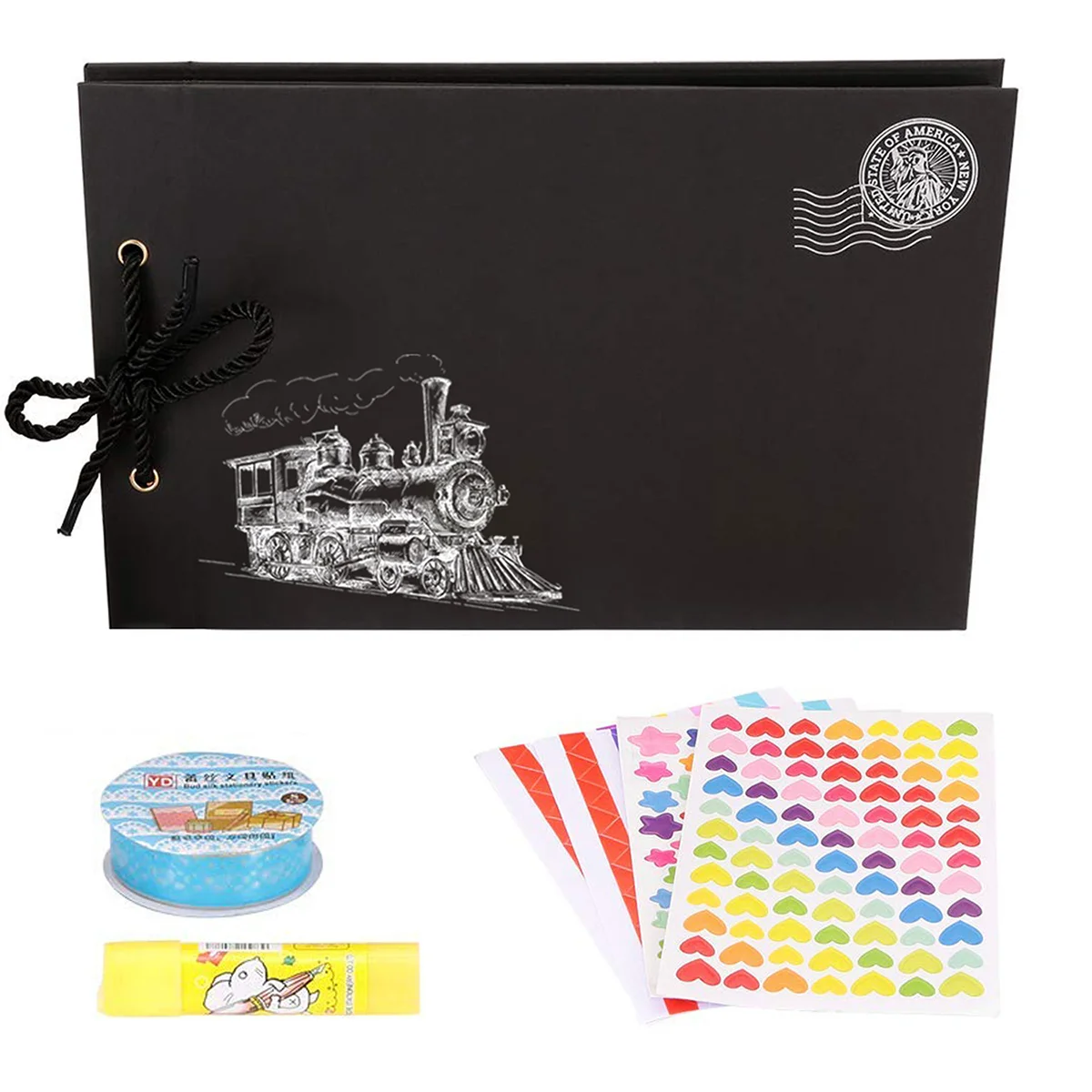 

Фотоальбом «сделай сам» для скрапбукинга, винтажный художественный самоклеящийся альбом из крафт-бумаги для памятного альбома, свадебный ...