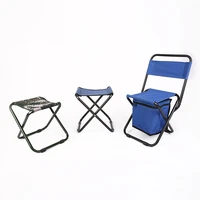 steel pipe 600d oxford cloth multifunctional folding chair with ice bag with storage bag outdoor fishing camping leisure chair