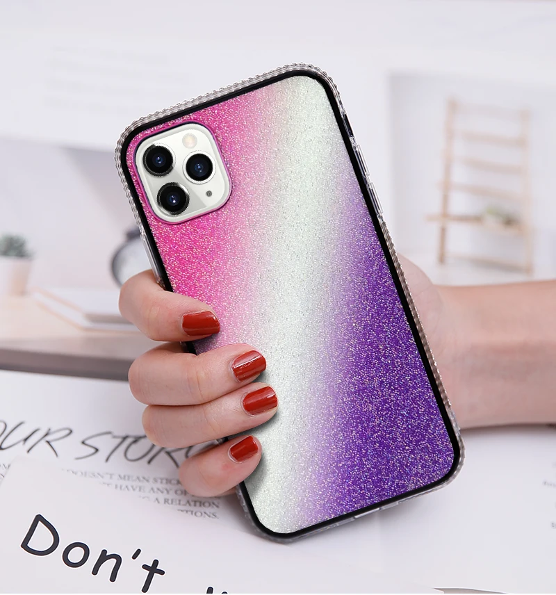 

sumkeymi Luxury Glitter Pearl Inlay Girly Case For iPhone 13 Pro 12 11 Pro Xs Max X XR 7 8 Plus Bling Rainbow Diamond Soft Cover