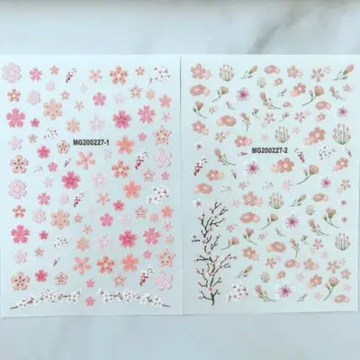 DIY японский новый стиль легкие Весенние маленькие цветы на клейкой основе без