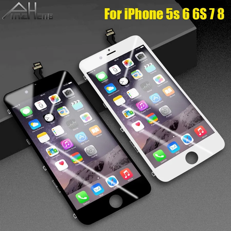 Качественный ЖК-дисплей PINZHENG AAAA для iPhone 5s 8 6 6S 7 3D сенсорный экран 6s дисплей с