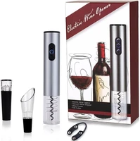 ycoo electric wine opener set premium stainless steel automatic corkscrew with foil cutter vacuum stopper aerator wine pourer
