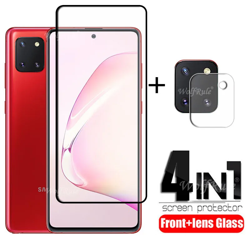 Cristal de cobertura completa para Samsung Galaxy Note 10 Lite, pel&iacute;cula de tel&eacute;fono para Samsung Note 10 Lite, cristal de lente-0