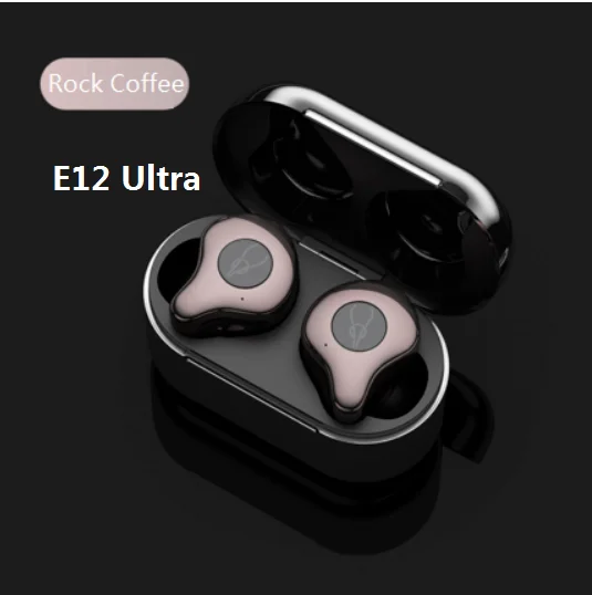 Sabbat E12 Ultra TWS беспроводные Bluetooth наушники спортивные Hi-Fi стерео наушники с шумоподавлением гарнитура с беспроводным зарядным устройством PK E12 - Цвет: Rock Coffee