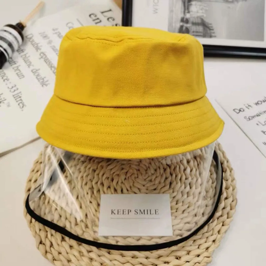 

Child Casual Solid Anti-spitting Hat Dustproof Cover Cap Bucket Hat