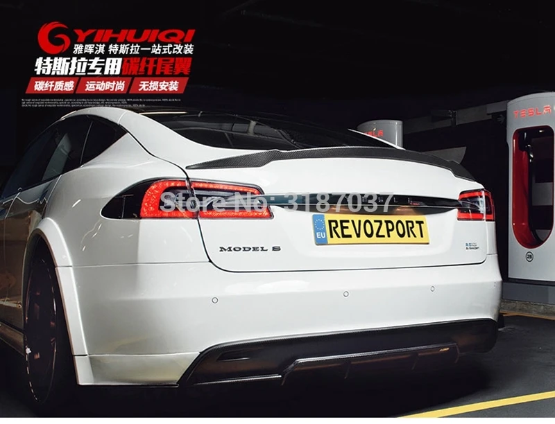 Задний спойлер из углеродного волокна для Tesla Model S Sendan 4 Door 2014 2015 2016|Спойлеры и