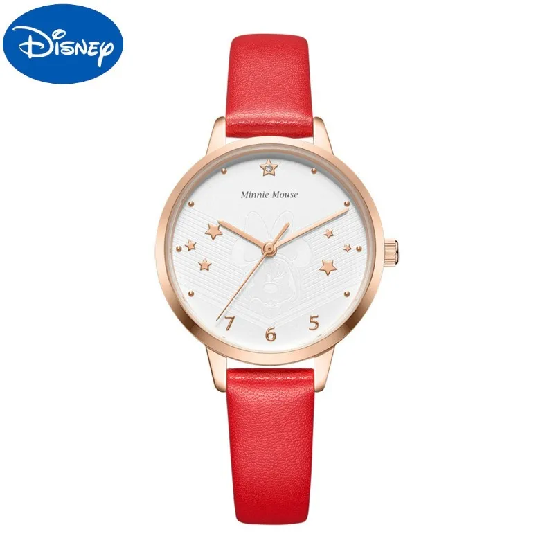 

Original Disney Mickey Watch Women's Waterproof Fashion Trend Quartz Watch Belt Children's Women's Watch Birthday Gift