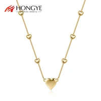 hongye gold color trendy heart shapenecklace pendant fascination romantic minimalist for women girls jewelry 2022 new