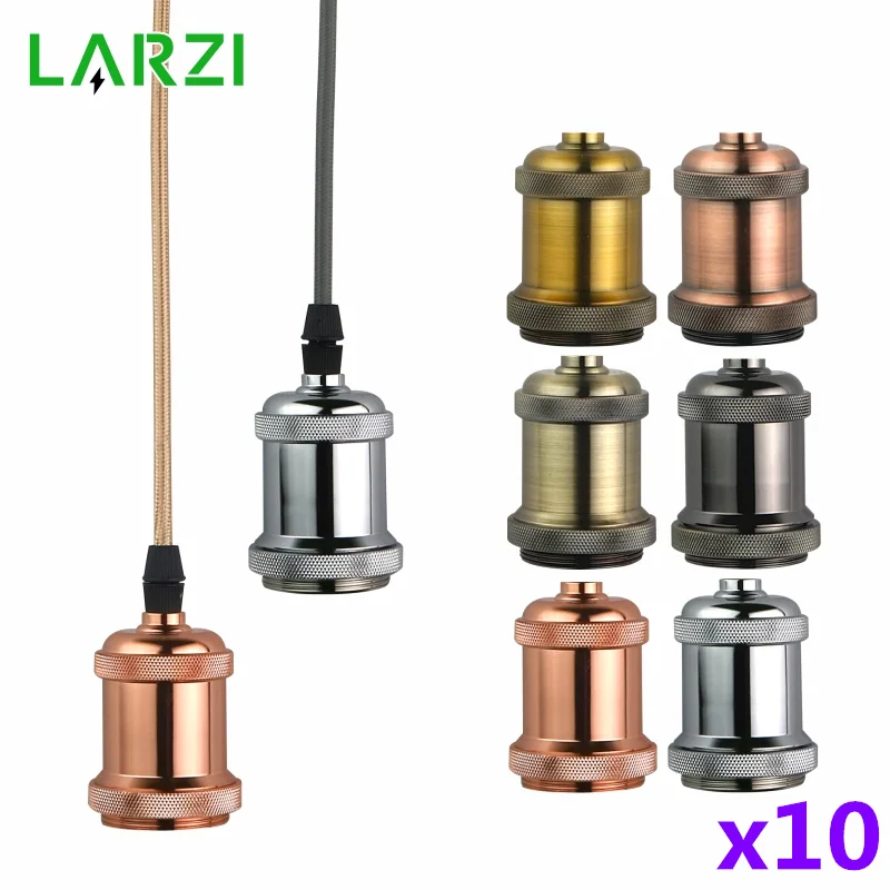 

10pcs/lot E27 Lamp Holder Vintage Edison bulb Base E26 Screw Bulb base 110V 220V Socket Retro Fittings Fixture Pendant lights