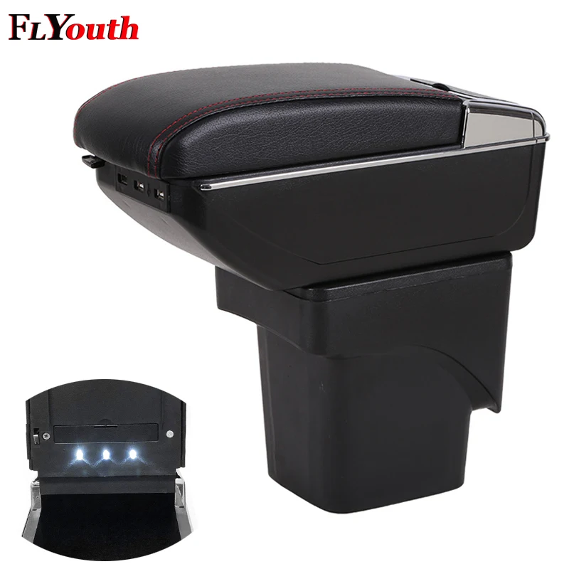 

Подлокотник для Ford Focus 2 2009 2010 2011, поворотный подлокотник для автомобиля, консоль для хранения, USB-зарядка, Стайлинг автомобиля