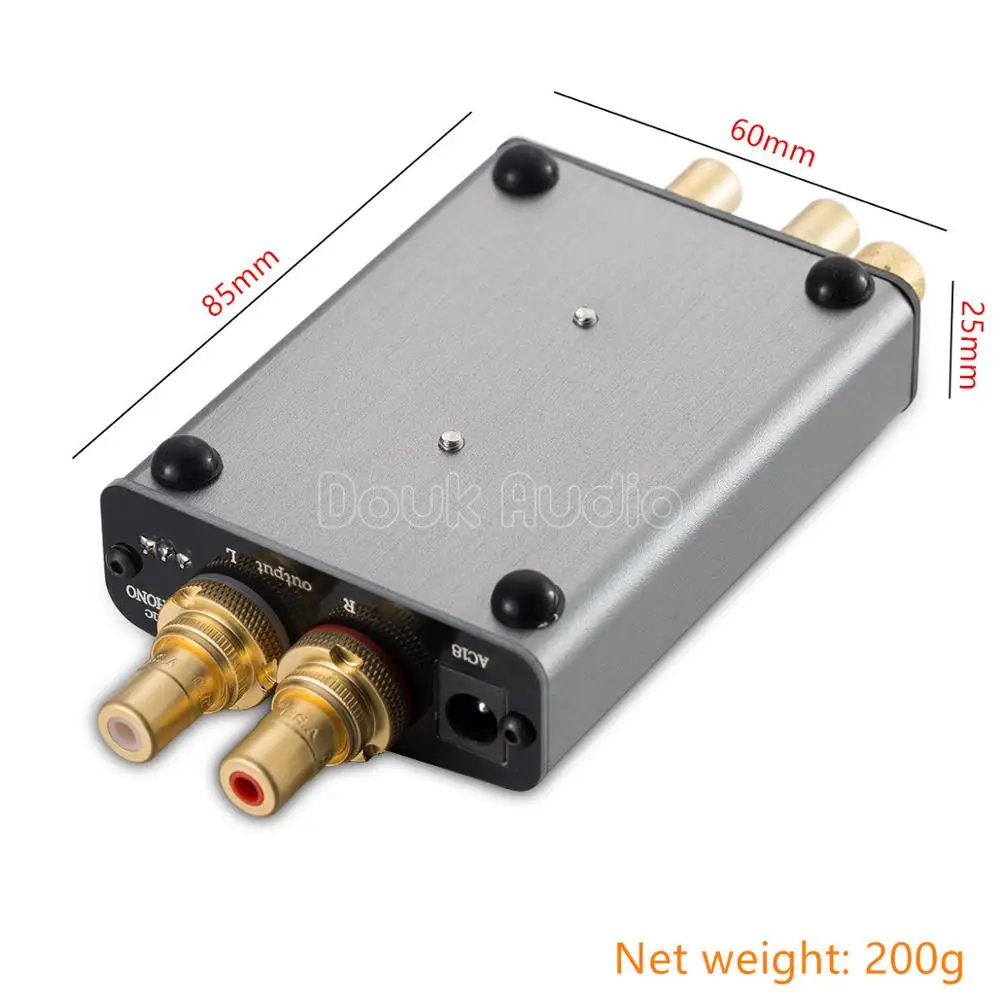 Вакуумный мини усилитель Douk Audio 6J1 MM / MC RIAA Phono Hi Fi проигрыватель класса A с