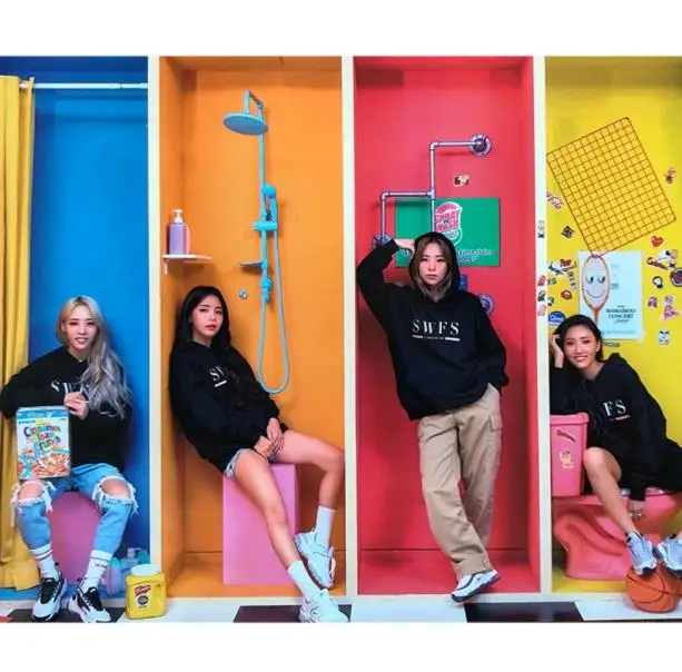 Kpop mamamoo концерт 4 сезона одинаковый пуловер с принтом толстовки унисекс модный