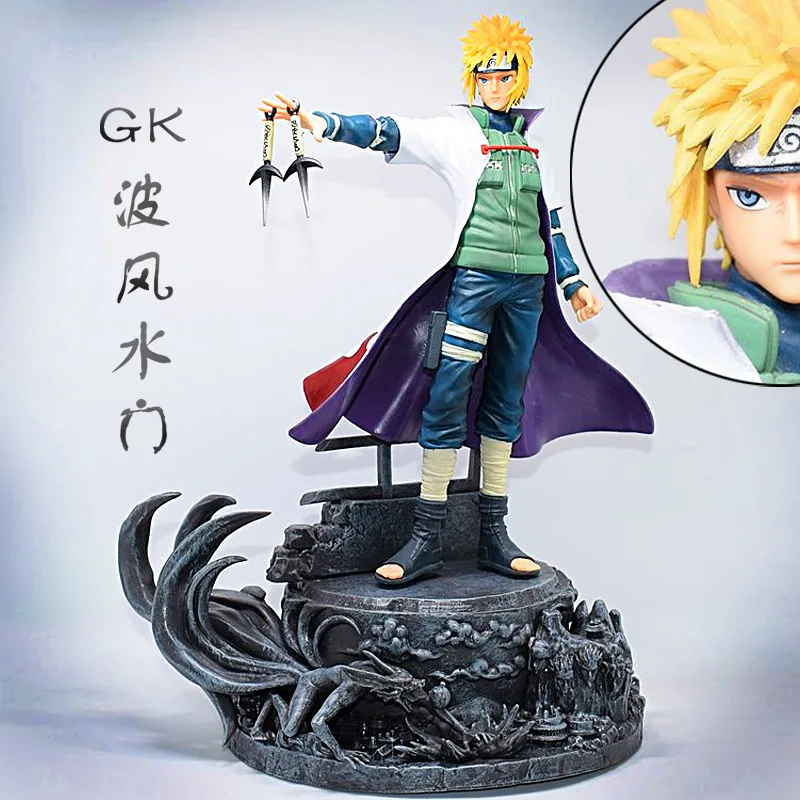 

NEW Boxed NARUTO Action Figure GK Yondaime Hokage Namikaze Minato Statue Toys 31cm