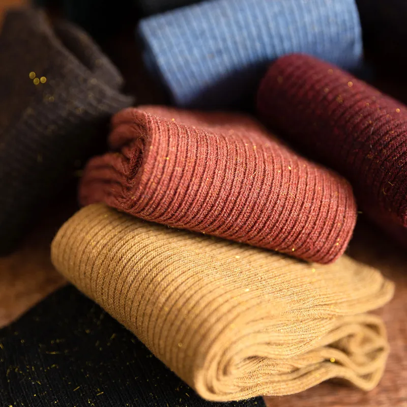 2022 New Fashion Women Crew Socks Cotton Autumn Winter Solid Color New Style Color Casual High Quality Simplicity Long Socks