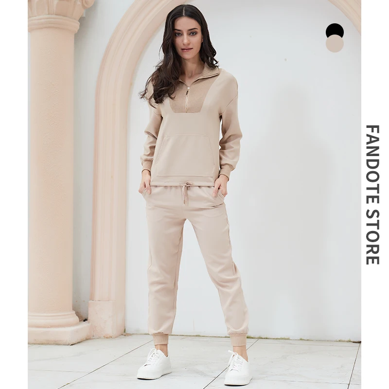 

Женский спортивный костюм fanduote, осенняя одежда 2021, Модный комплект из двух предметов, женский спортивный костюм спортивный костюм женск кос...