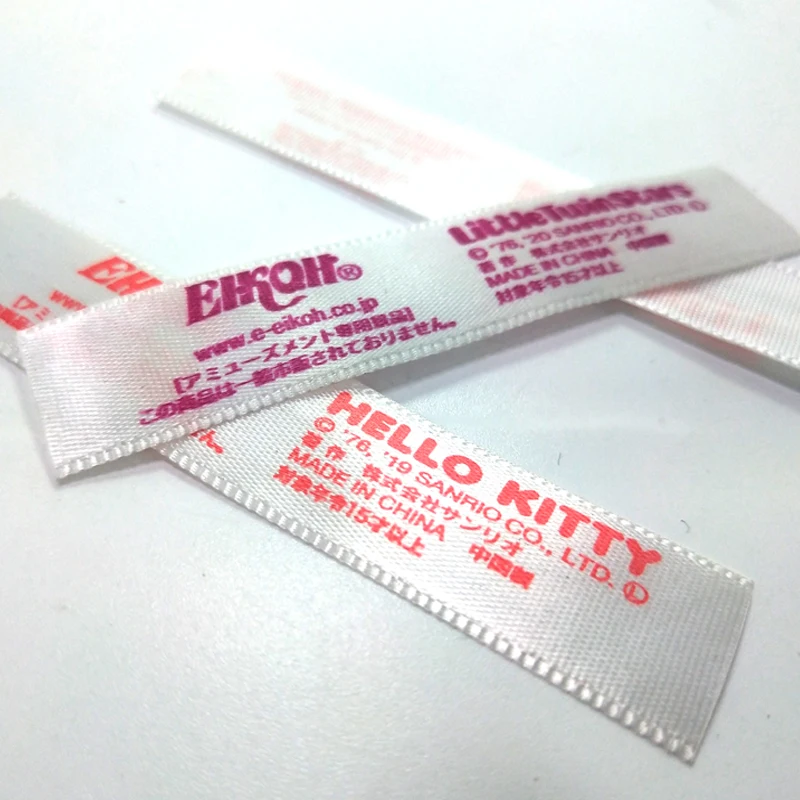 Ширина 1 5 см оптовая продажа ярлыки с логотипом одежды ярлык цветным атласная