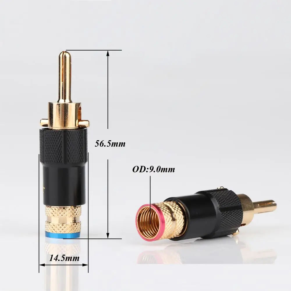 Hi Fi аудио позолоченный динамик клемма типа банан штекер с винтовым замком hi end