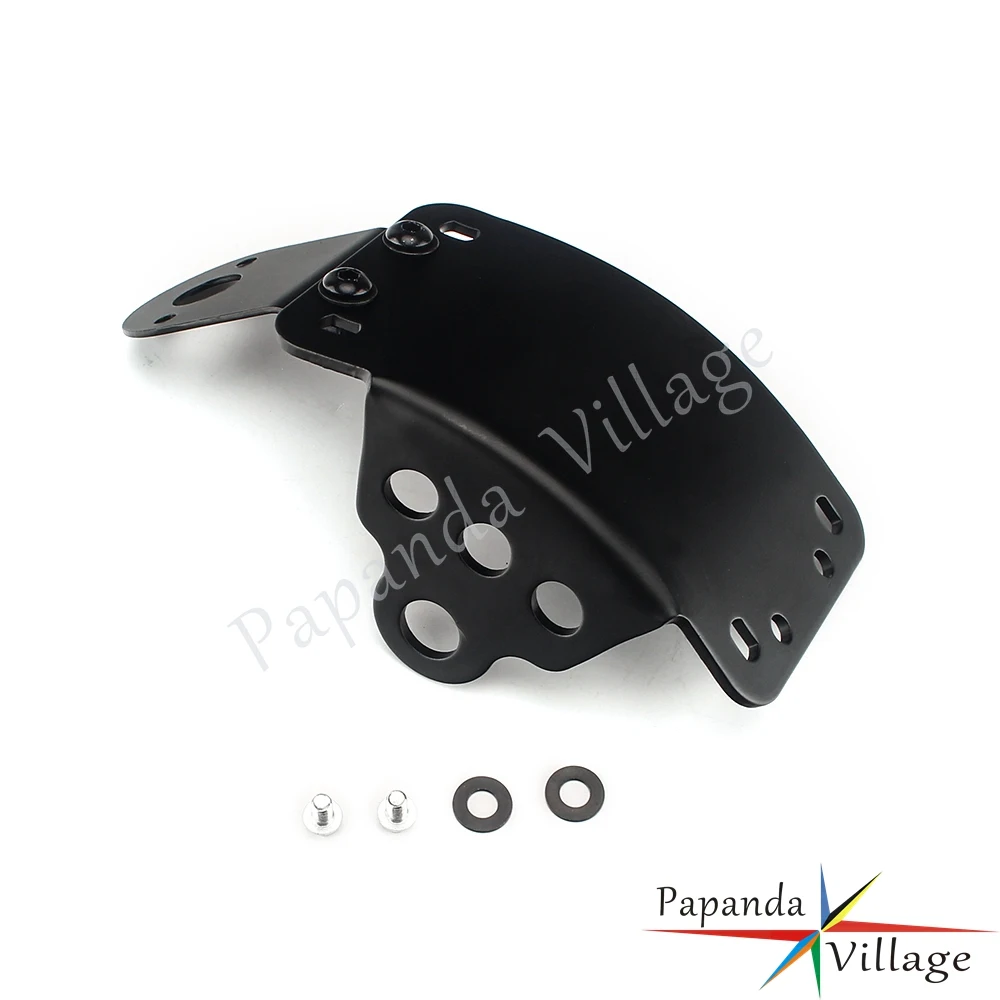 Черный боковой кронштейн для мотоцикла лицензионный с номером Harley Softail Custom Cafe Racer