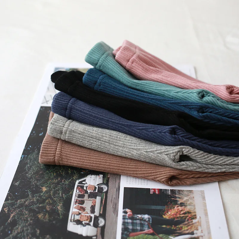 Осенние леггинсы для маленьких девочек повседневные узкие длинные штаны с